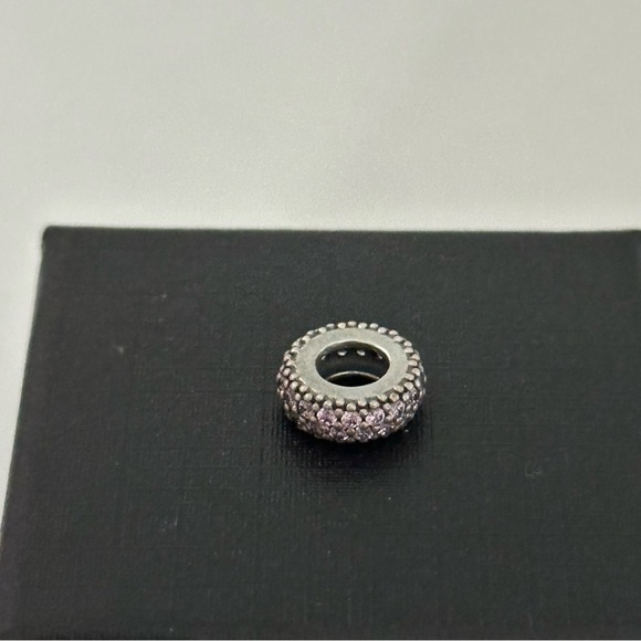 Pandora Pink CZ Pave Sparkle Sparkly Inspiration Within Spacer Bead Charm - Picture 5 of 7